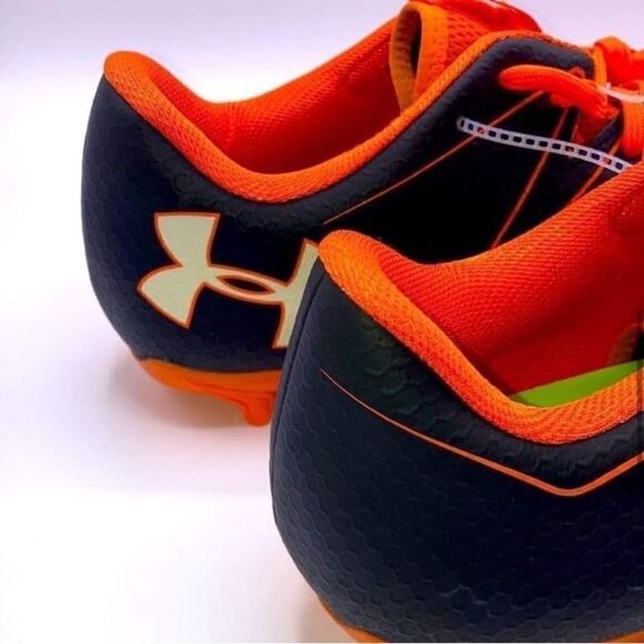 Under Armour Black & Orange Nitro Football Cleats Shoes Sports Size 16 main image 5
